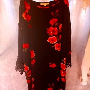 Maurices XL black/rose dress